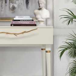 Консоль Арт Колор matte Классик Голд Кремовый белый матовый