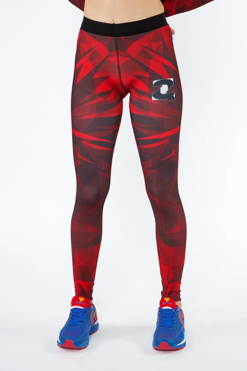 Лосины компрессионные Void QOZA, красный,s-xl