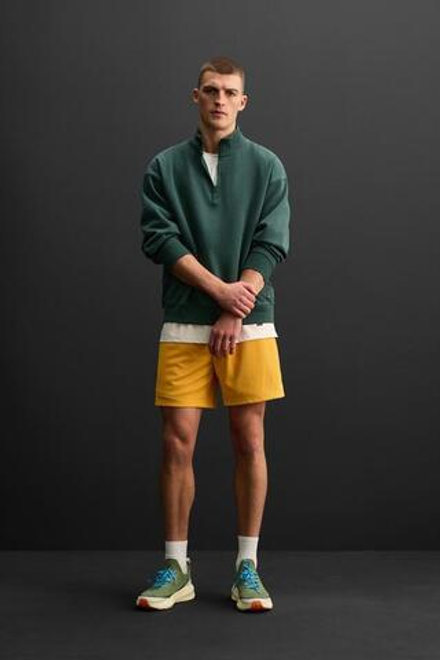 ZARA ШОРТЫ ИЗ СЕТЧАТОЙ ТКАНИ, ЖЕЛТЫЙ