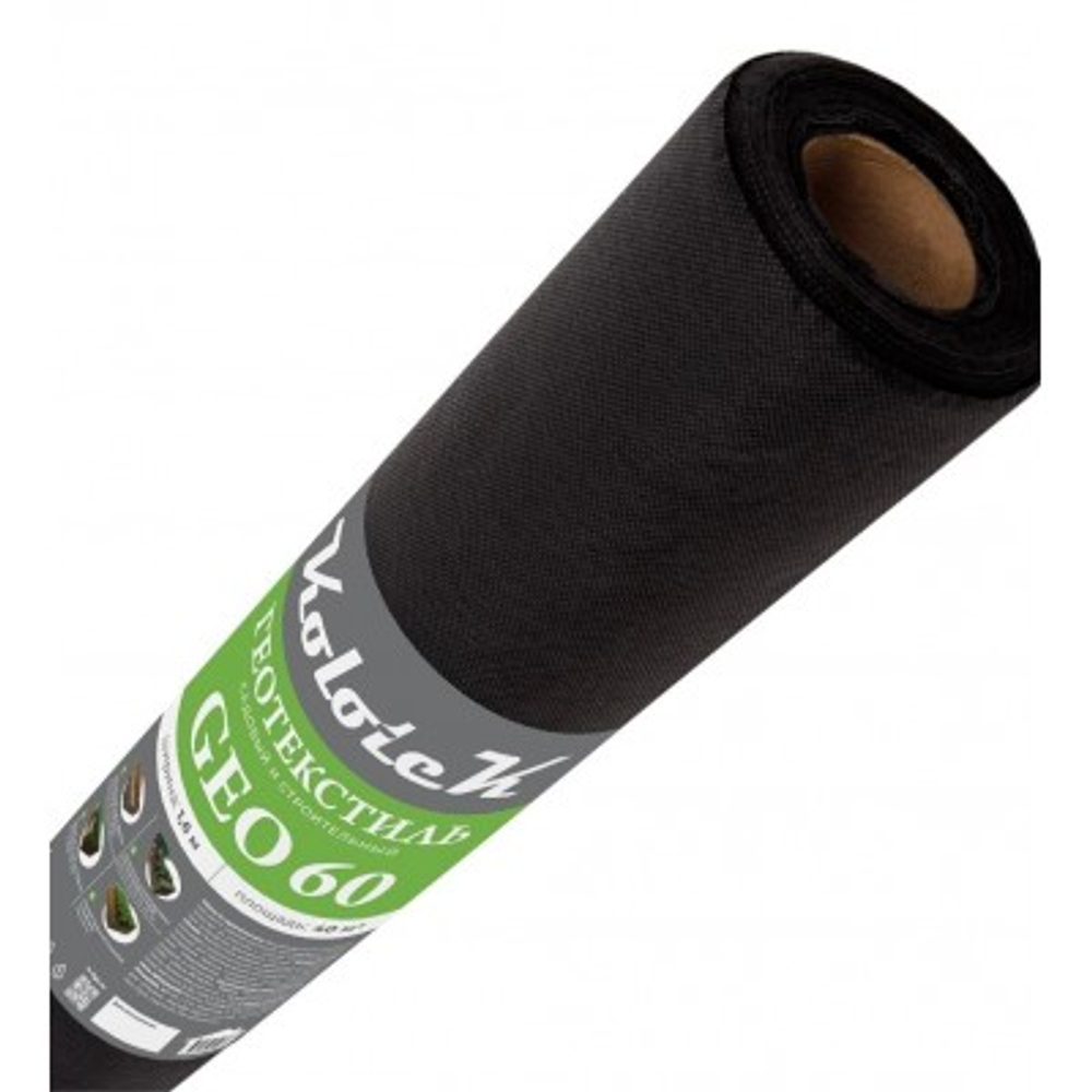 Геотекстиль садовый и строительный Гео 60 1,6х25 м (40м2)