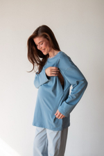 Лонгслив Basic, Пыльно-Голубой