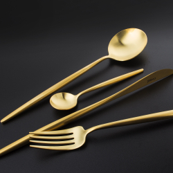 Набор столовых приборов на 6 персон 24 предмета Cutipol Moon Gold Brushed в подарочной упаковке