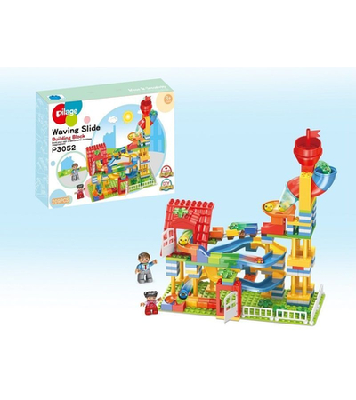 Конструктор Pilage Крутой спуск (209 деталей), лабиринт с шариками и воронками