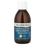 Dr. Mercola, жир из печени аляскинской трески дикого улова, натуральный лимонный вкус, 200 мл (6,8 жидк. унции)