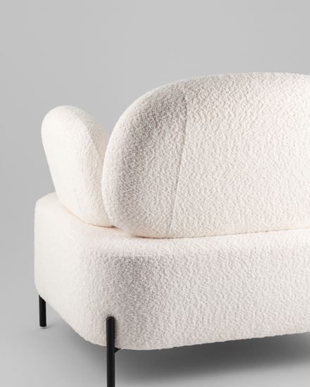 Кресло Кэнди ткань букле белый