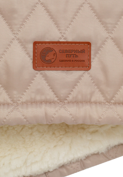 Домашний Жилет "СЕВЕРНЫЙ ПУТЬ" на меху из натуральной овечьей шерсти (Темно-синий)