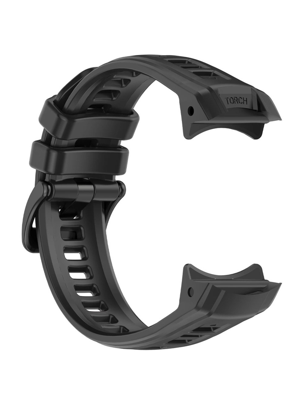 Ремешок для Garmin Instinct 3 (45) силиконовый ширина 22 мм оригинальное крепление (Черный)