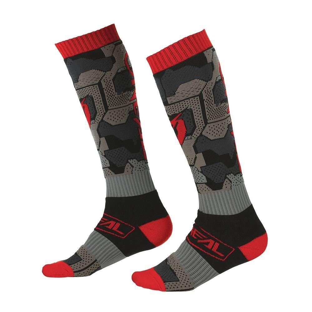 Лыжные велосипедные носки O&#39;Neal Camo V. 22 black / red