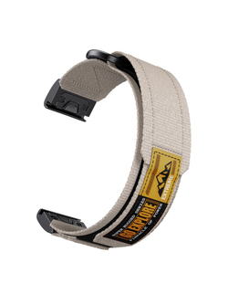 Нейлоновый ремешок 22 мм для Garmin (циферблат 47 мм) QuickFit на липучке (Белый жемчуг)