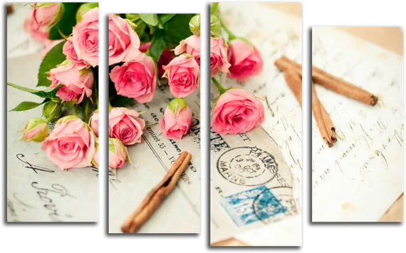 Модульная картина "Букет из роз"