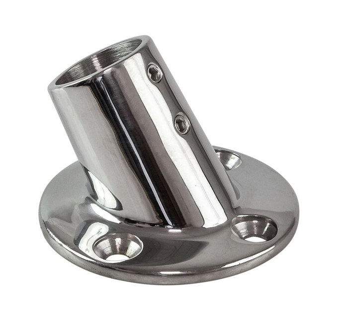 Основание стойки леера 1"(25,4 мм), 60 град, круглое