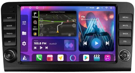 Магнитола для Mercedes-Benz R W251 2005-2015 (рамка с крутилками) - FarCar XXL9-215F2 монитор 9.5" 2K QLED на Android 14, TS20, 8+256Гб, CarPlay, 4G SIM-слот