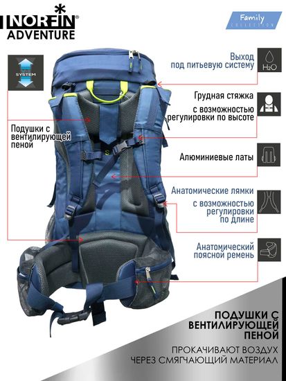 Рюкзак NORFIN Adventure 65