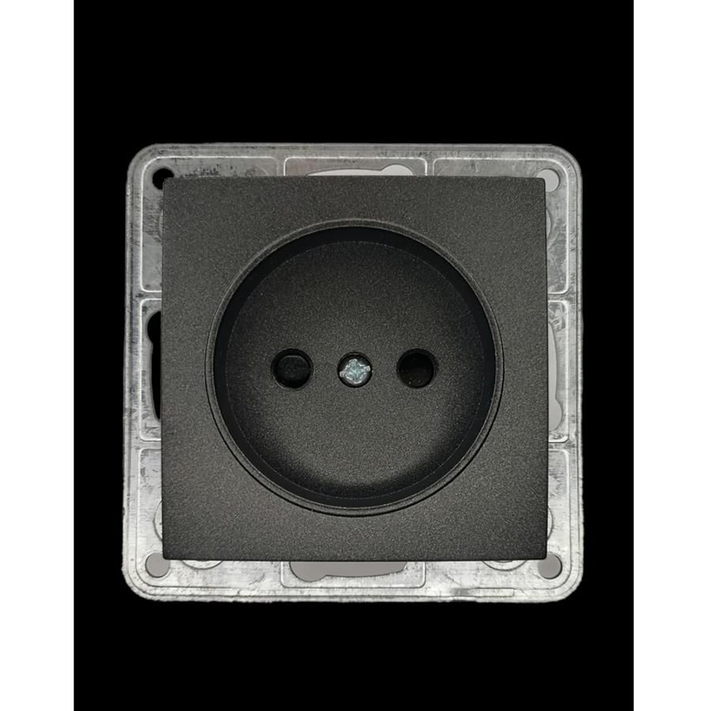 Розетка 1-я без з/к со шторками Profitec Tesla графит