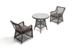 "Эспрессо-80 L" обеденная группа плетеная, цвет графит