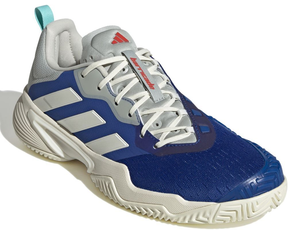 Мужские кроссовки теннисные Adidas Barricade - Бежевый, красный, небесный