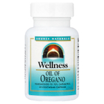 Source Naturals, Wellness, масло орегано, 30 вегетарианских капсул (45 мг в 1 капсуле)