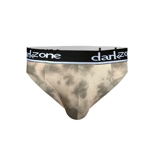 Мужские трусы брифы бежевые с принтом DARKZONE DZN6392
