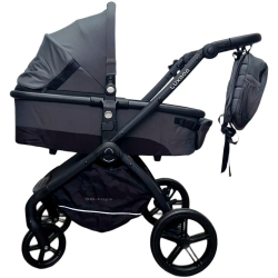 модульная коляска 3в1 Luxmom 92 , автолюлька /темно-серый цвет