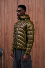 Куртка Nothomme Blue Ultra-Lightweight Water-Repellent Baffled Down Jacket "Olive Green"