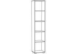 Шкаф-пенал Альба дуб золотой (craft) / белый премиум