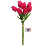 Цветы искусственные «Natur» 38см Тюльпаны 7шт фиолетовые