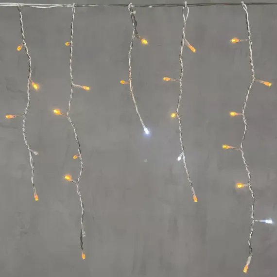 Светодиодная бахрома 4,9*0,5 м., 240 желтых LED ламп, мерцание, прозрачный провод ПВХ, Beauty Led (PIL240BLW-10-2Y)