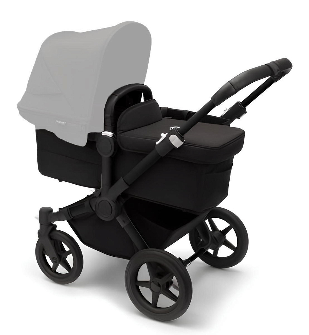 Коляска Bugaboo Donkey 5 base без капюшона 2 в 1 Black/Midnight Black
