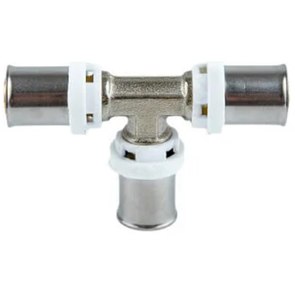 Тройник STI пресс латунь никель ДН 16