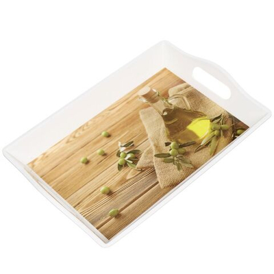 Поднос пластик, 37х25х5 см, Оливки, Y4-3297