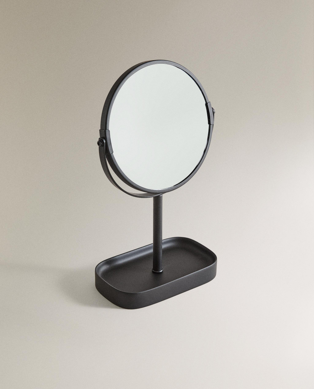 Zara Home зеркало для ванной комнаты, пластик, чёрный