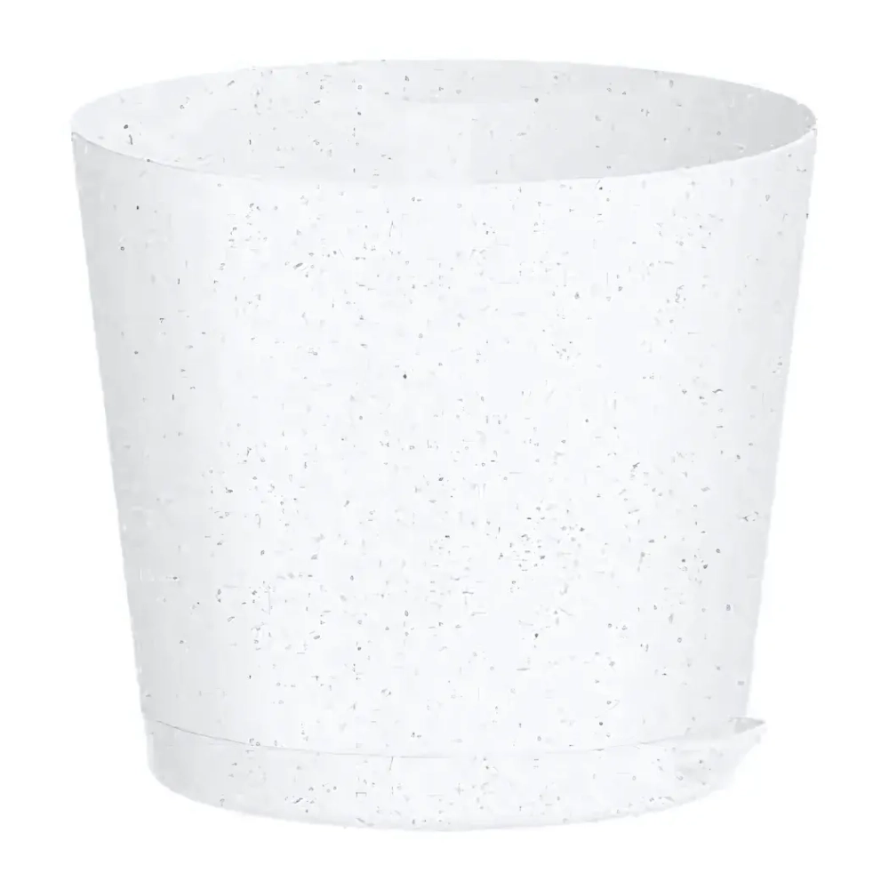 Горшок для цветов пластиковый 0,75л d-12см «Oregano» с прикорневым поливом мраморный