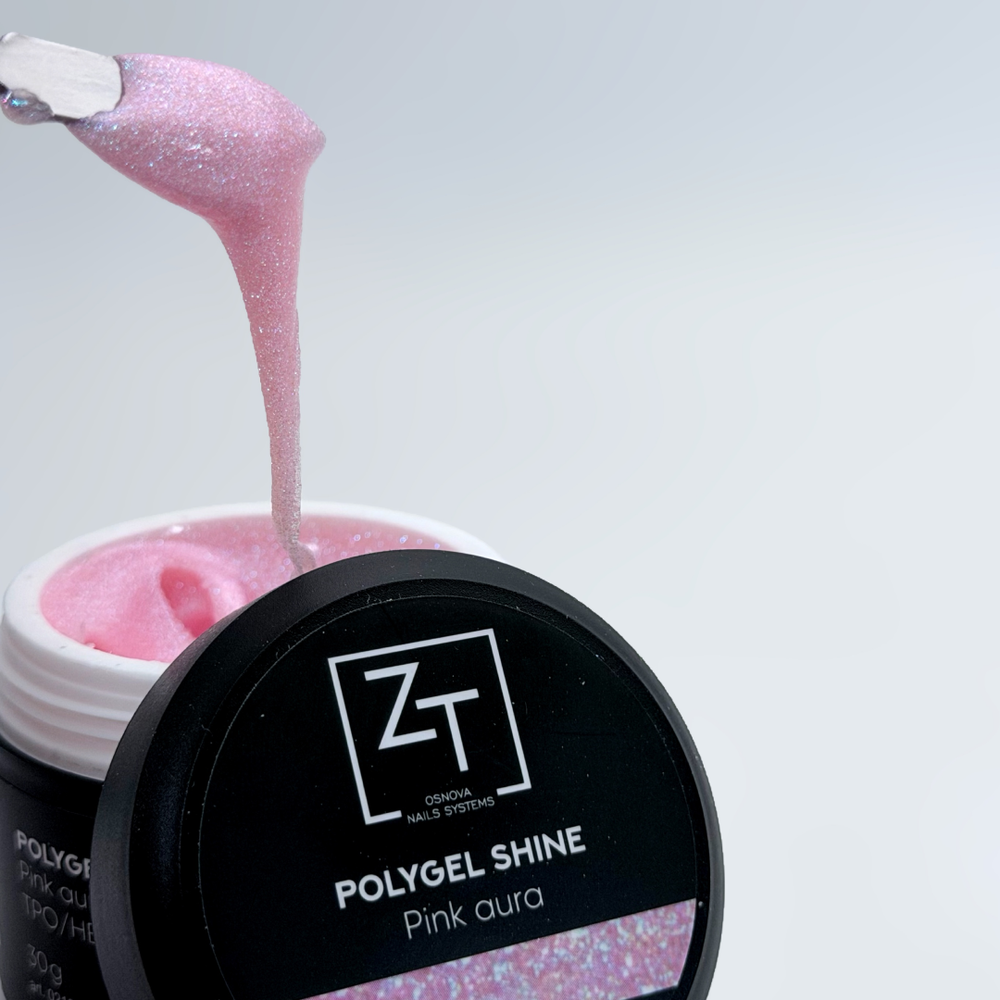 ZT Полигель с шиммером "Pink aura" 30 гр.