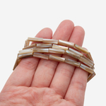 Черный перламутр морских ракушек, оттенок "Кофейный", трубочки 4*14мм