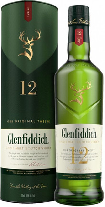Виски Glenfiddich 12 Years Old in tube, 0.7 л