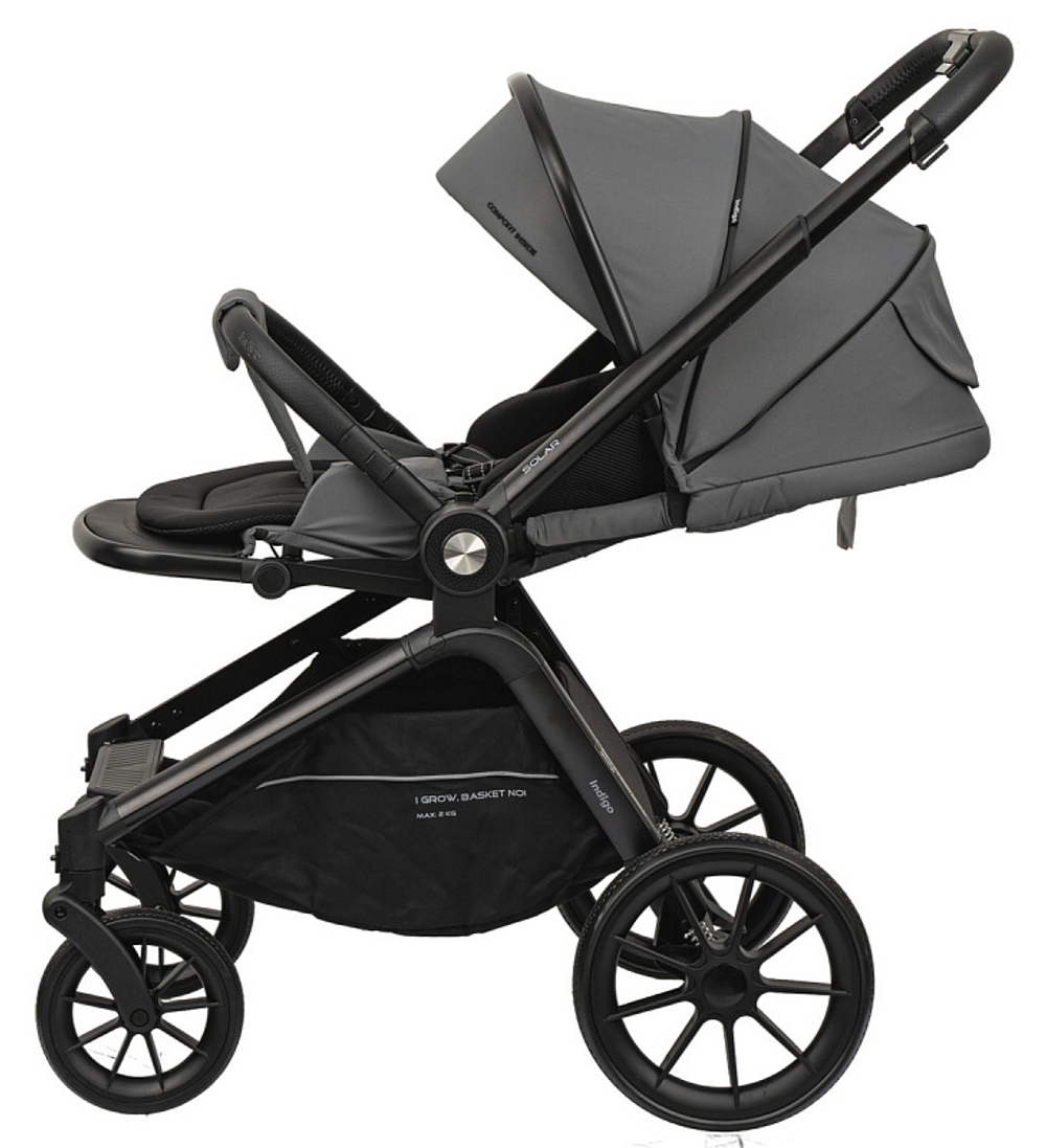 Детская коляска Indigo Solar 3 в 1 серый