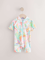 Купальник слитный на молнии для девочки Next E77-696, Розовый, Голубой