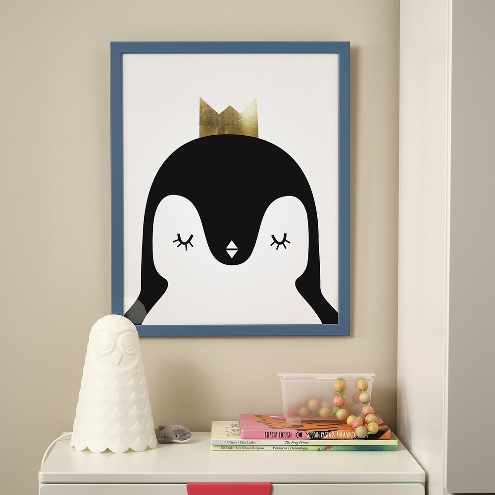 IKEA FISKBO  (ИКЕА ФИСКБО)  -  Рамка, темно-серо-голубая, 40x50 см