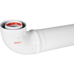 ROMMER Комплект дымохода АНТИЛЕД 60/100 - 1220мм (Baxi (кроме ECO Nova/Classic), Viessmann, Kiturami, Mizudo, Beretta, Oasis, Wolf, Tiberis, DeDietrich) хомут в комплекте