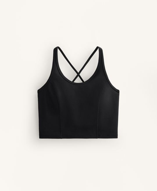 Oysho Топ-майка из полиамида, черный