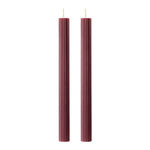 Набор из двух свечей бордового цвета из коллекции edge, 24,5 см