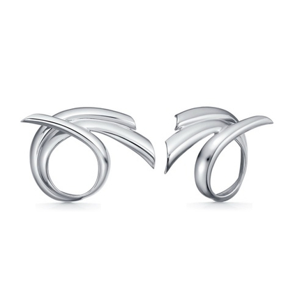 серьги-пусеты shell