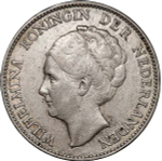Netherlands, 1 Gulden, 1940 – Queen Wilhelmina (Utrecht Mint), XF