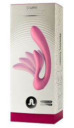 Розовый вибромассажёр G-wave с гибким клиторальным отростком - 18 см. (Цвет: розовый)