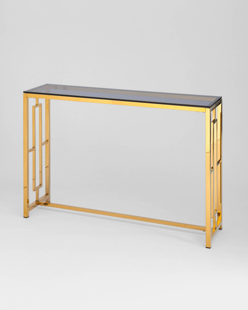 Консоль БРУКЛИН 115*30 золото стекло smoke