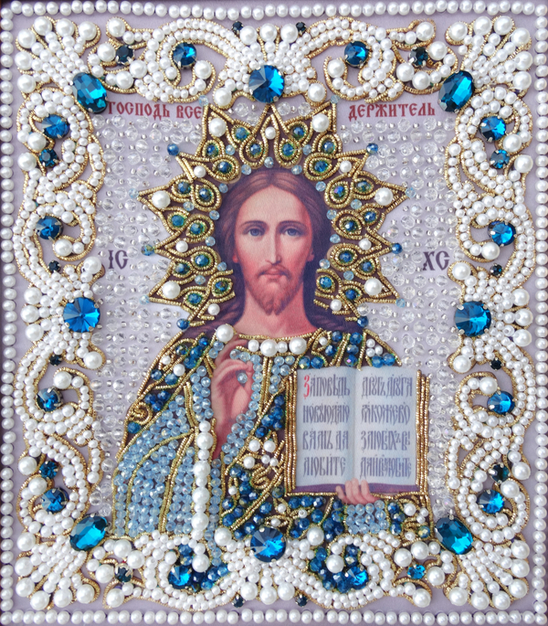 ЖС-ВЧ-ЗЛ Комплект наборов для вышивания Венчальная пара (лазурный, золотой)