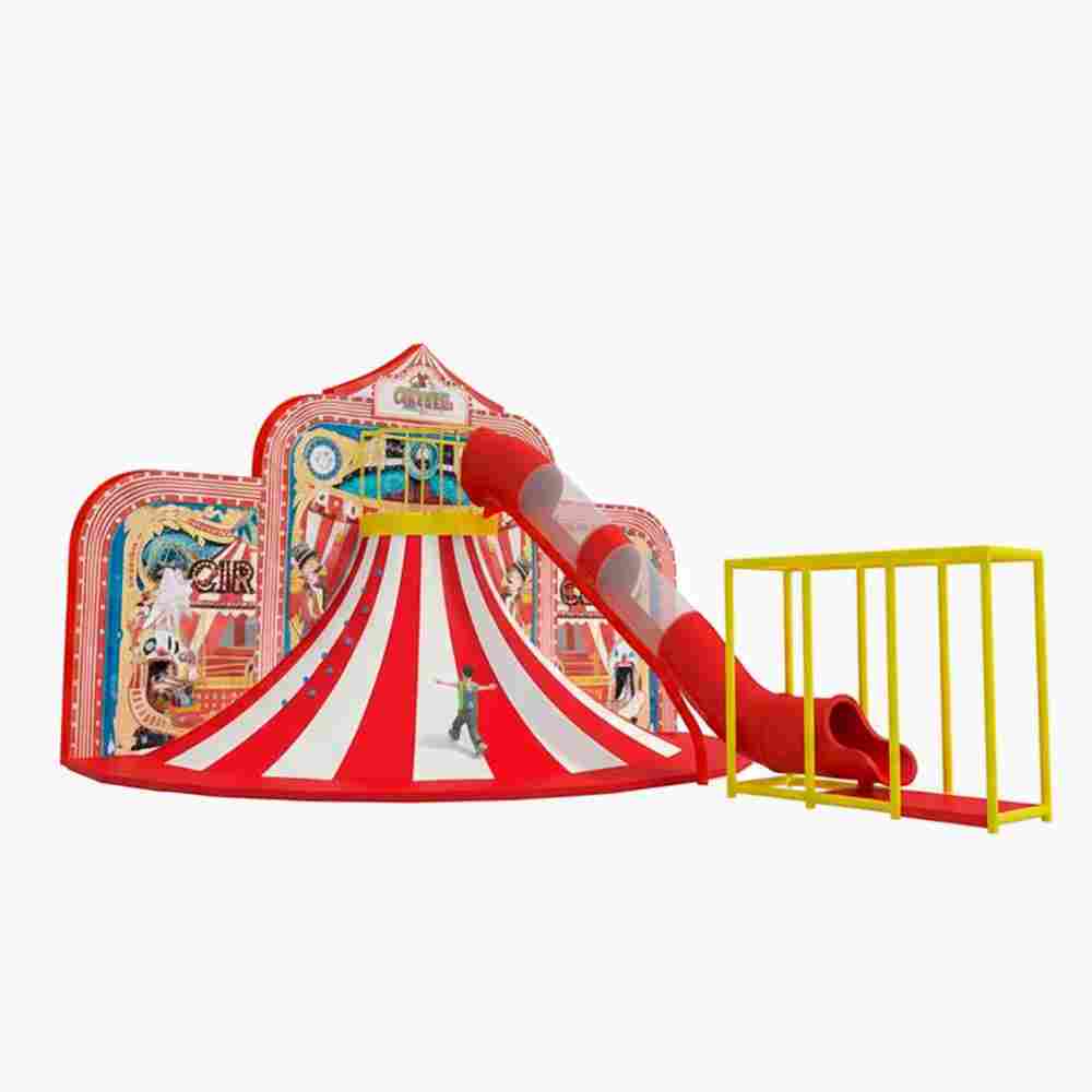 Детская горка скалодром «Цирк» 7×3,5×3,5 м