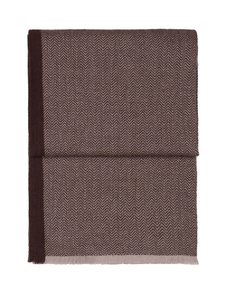 Плед 130x190 Elvang Herringbone chocolate-beige