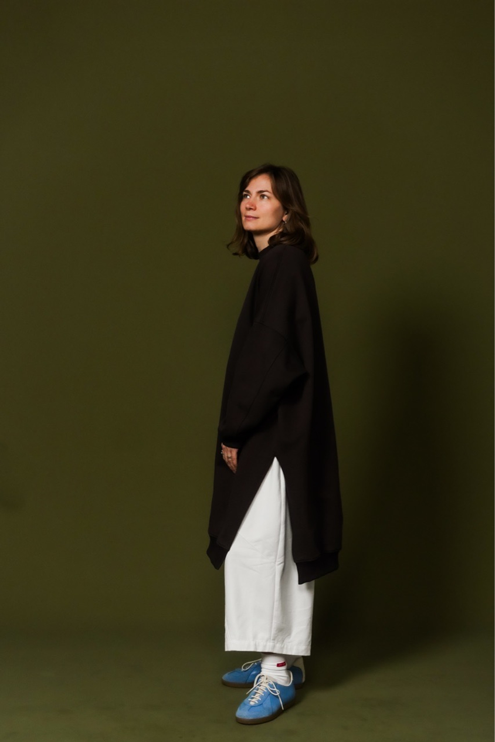 Туника из плотного футера "Горький шоколад"