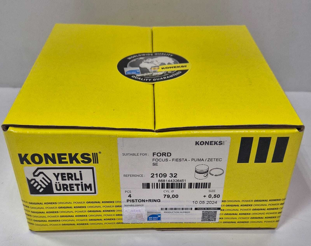 Поршни с кольцами +0.50 FORD 1.6 100л.с. KONEKS